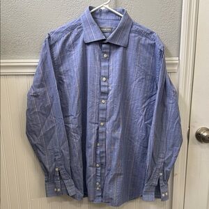 Michael Kors Men's Blue Striped Shirt